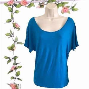 Royal Blue Oversized Short Sleeve Top Size Small